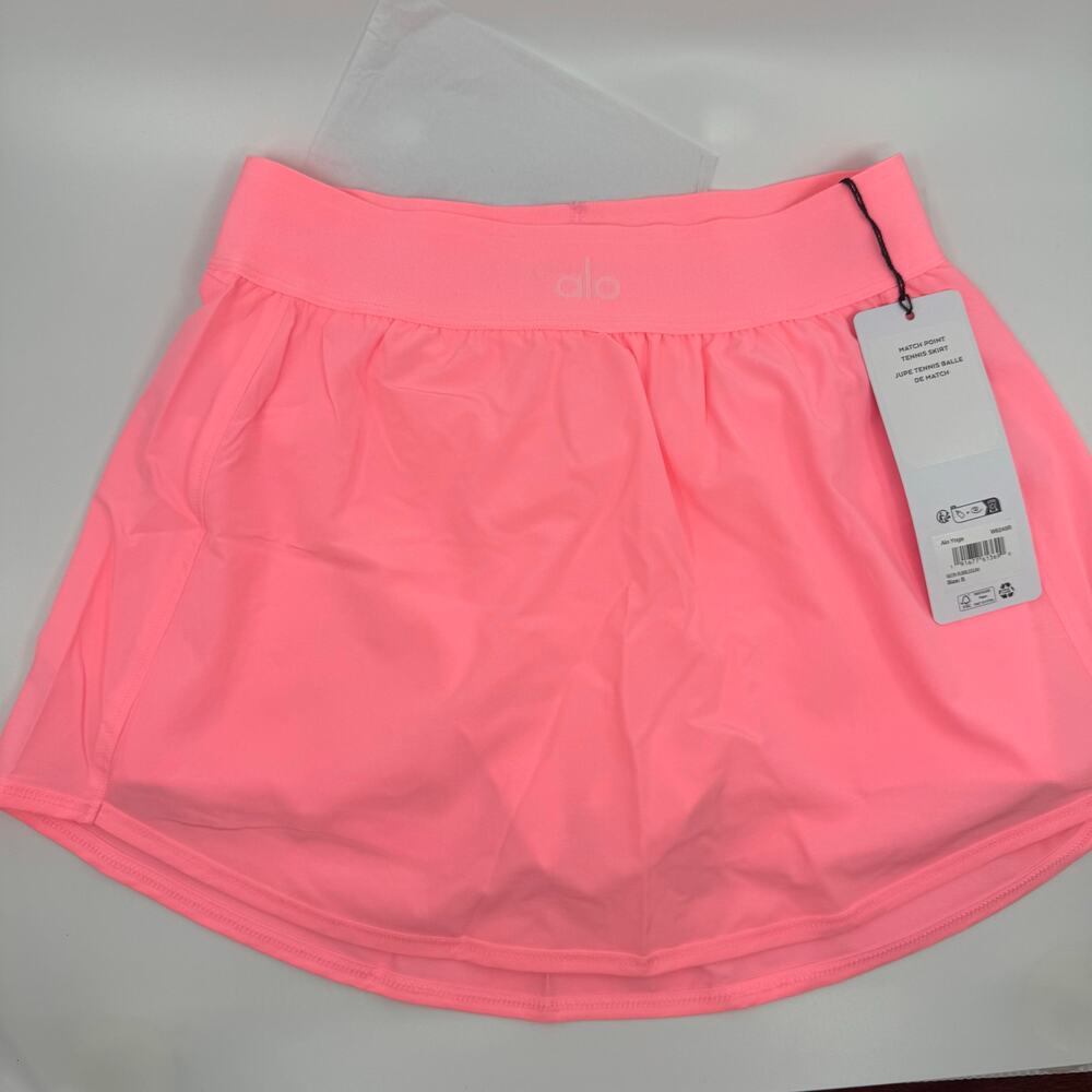 Alo Match Point Tennis Skirt NWT Neon Bubblegum XS